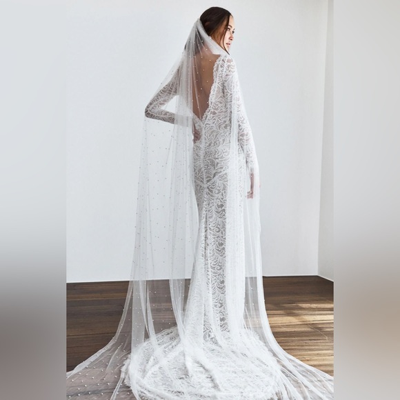 Accessories - Ivory Cathedral Pearl Wedding Veil